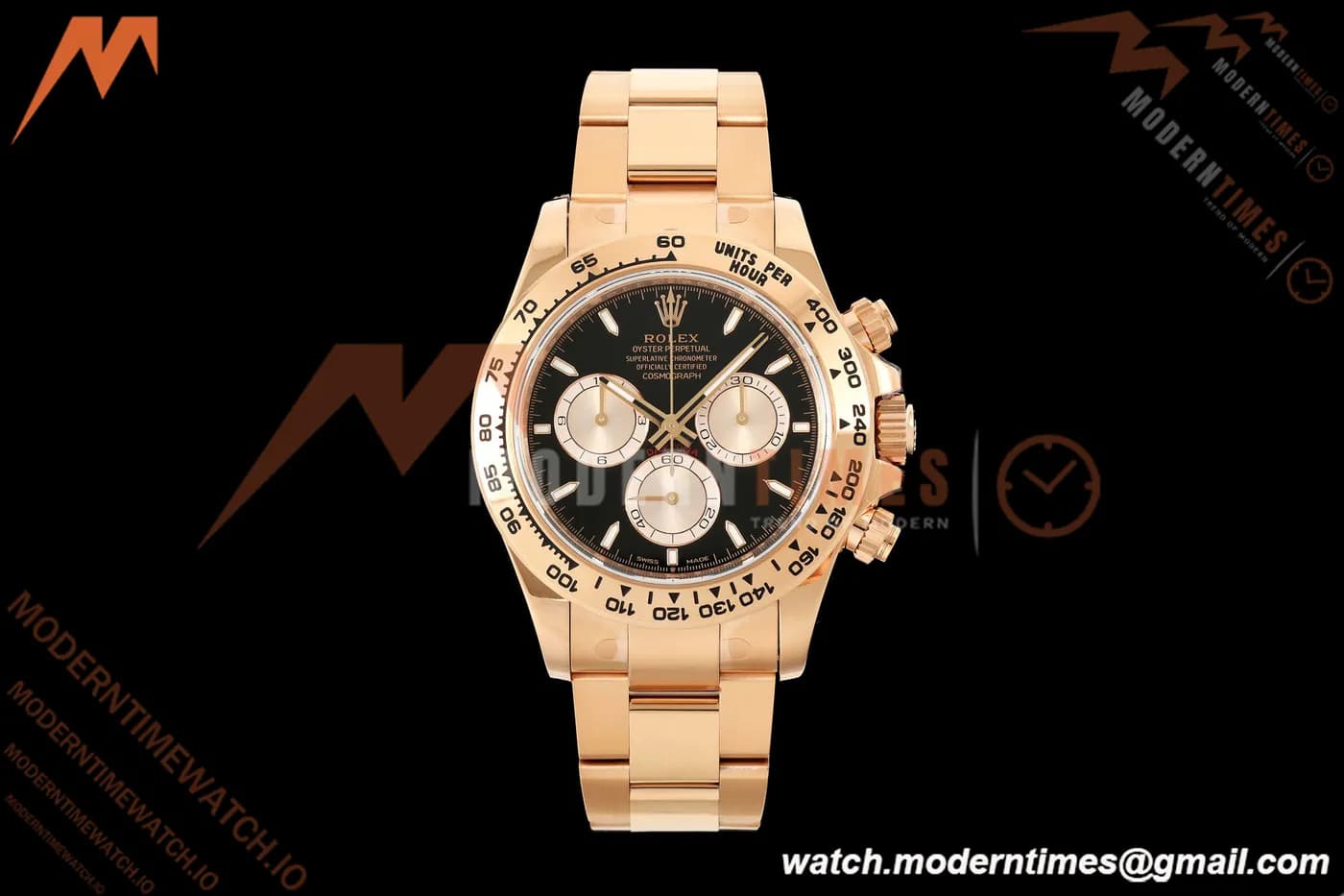 Rolex - Daytona 126505 40mm Gain Weight RG/RG Blk/Silv/Stk VSF V3 DD4131