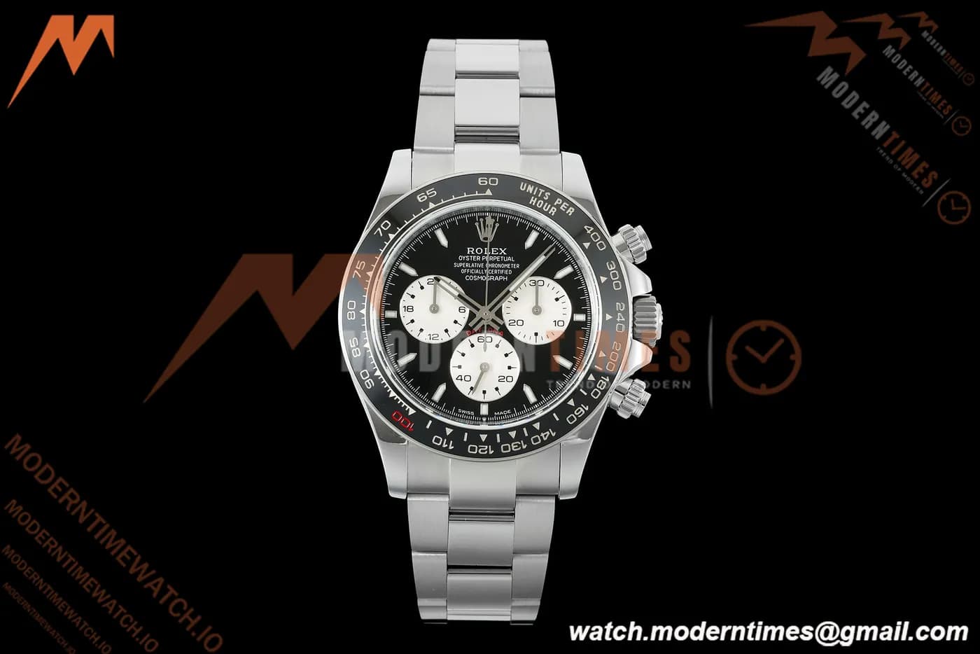 Rolex - Daytona 126529LN Le Mans 40mm 904L Ceramic SS/SS Blk/Stk QF V5 SH4132