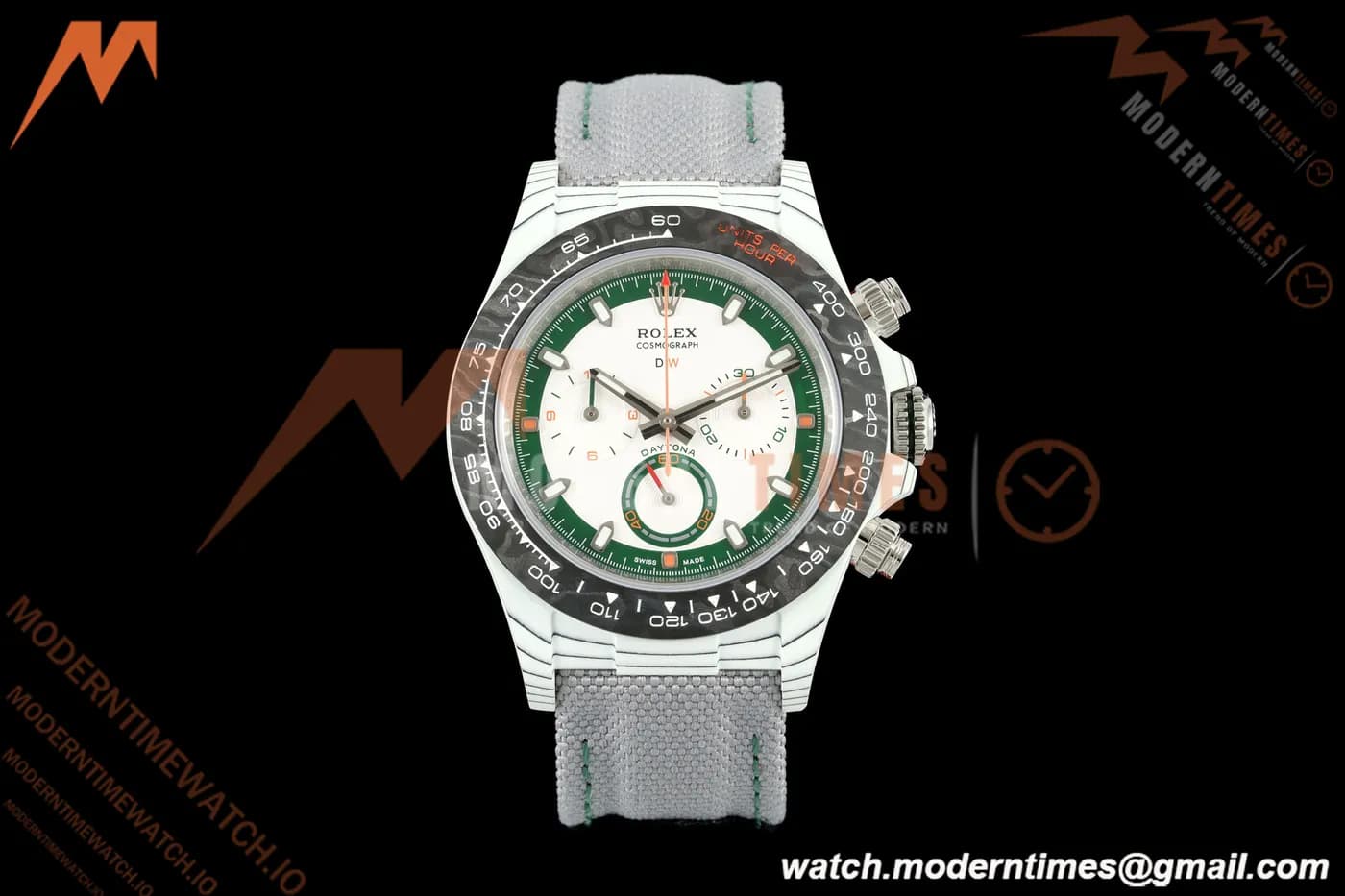 Rolex - Daytona 40mm DiW Alpine White Carbon Fiber FC/NY Green/White Dial DIWF DD4801