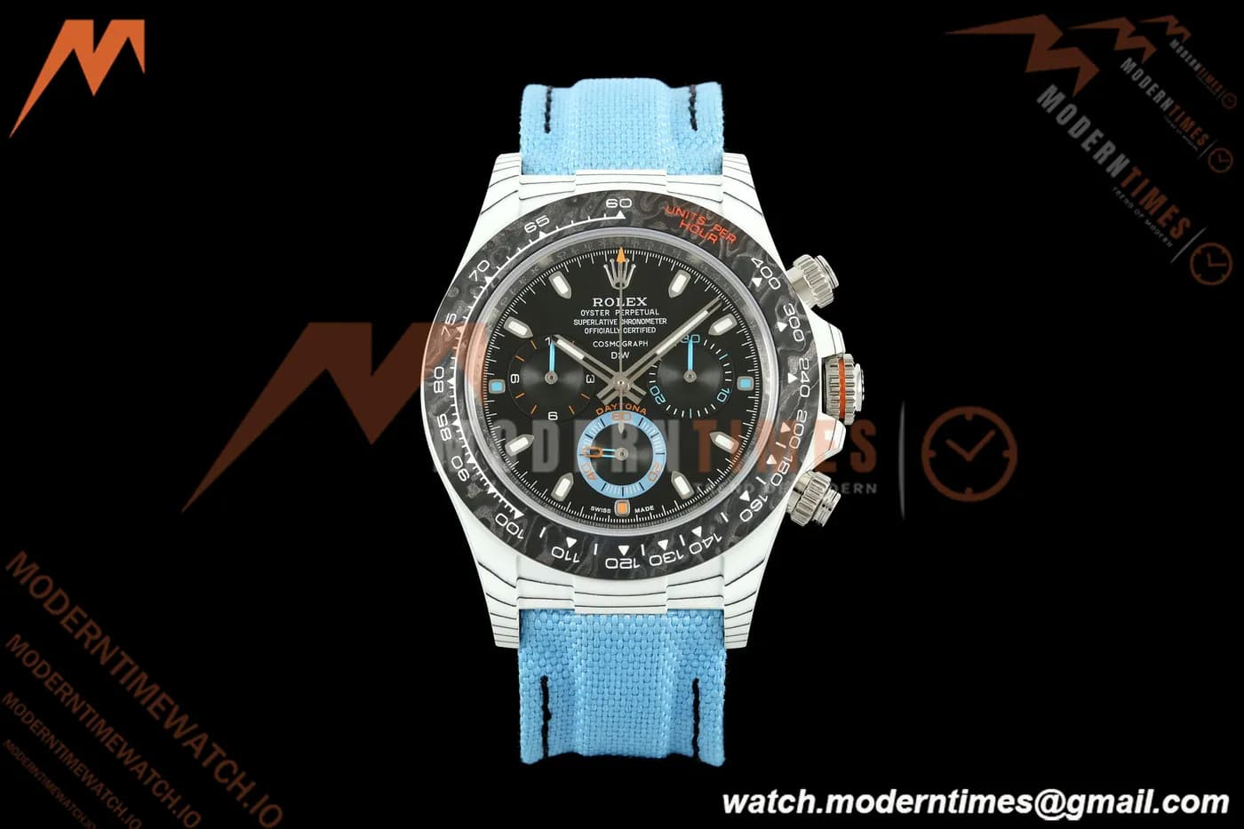 Rolex - Daytona 40mm DiW Racing Blue White Carbon Fiber FC/NY Black Dial DIWF DD4801