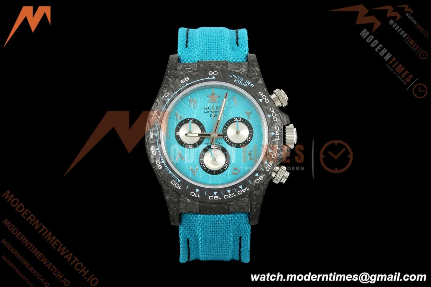 Rolex - Daytona 40mm DiW Ramadan CL Black Carbon Fiber FC/NY Blue Arabic Dial DIWF DD4801