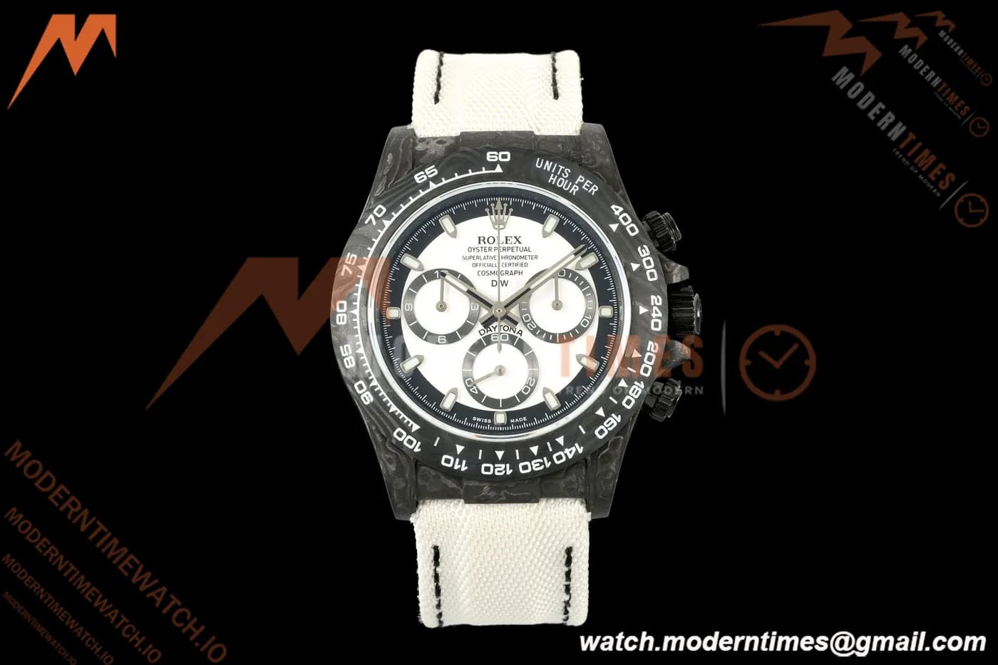 Rolex - Daytona 40mm DiW Cream V2 Black Carbon Fiber FC/NY White Dial N6F SA4130