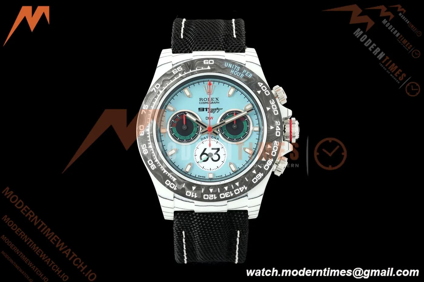 Rolex - Daytona 40mm DiW Porsche 911 S/T White Carbon Fiber FC/NY Blue Dial Sonic SA4130