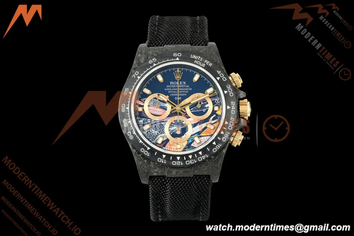 Rolex - Daytona 40mm DiW Blue Fish Black Carbon Fiber FC/NY Black Dial Sonic SA4130