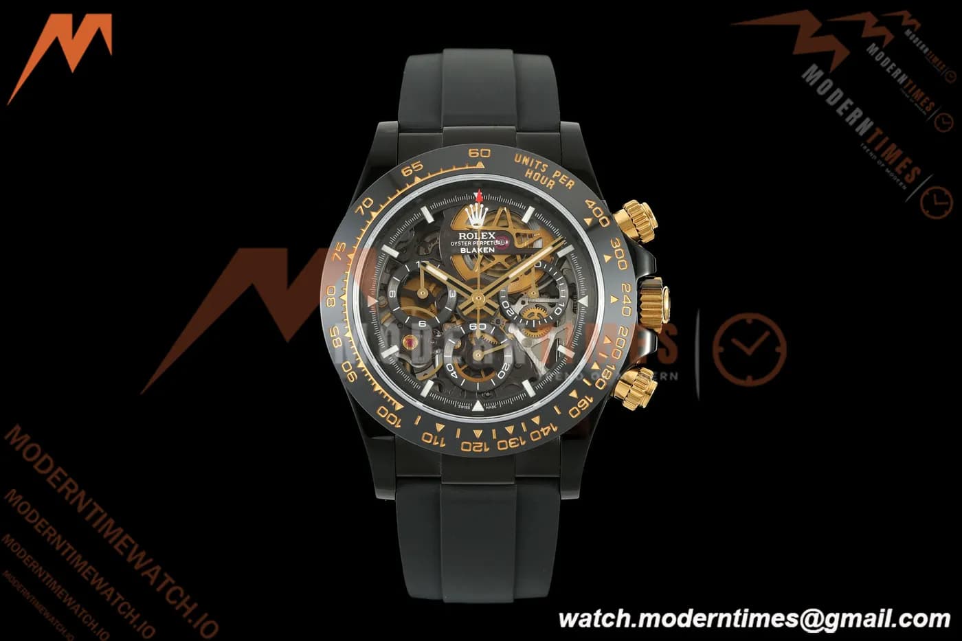 Rolex - Daytona Blaken 40mm Black PVD/RU Cronus Art Gold Skeleton Sonic DD4130