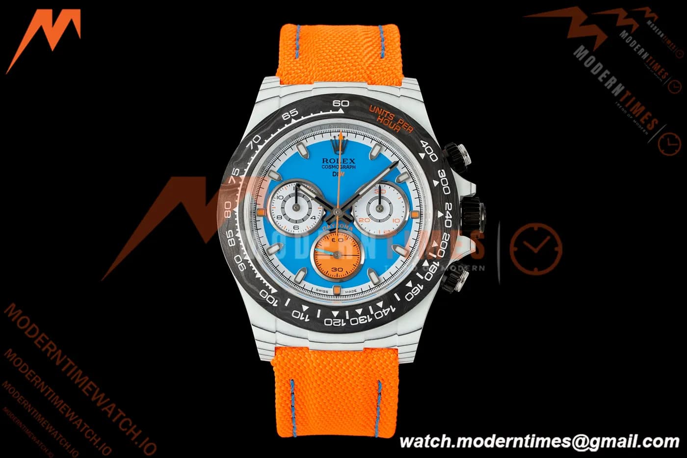 Rolex - Daytona 40mm DiW VELOCE White Carbon Fiber FC/NY Blue Dial Sonic SA4130