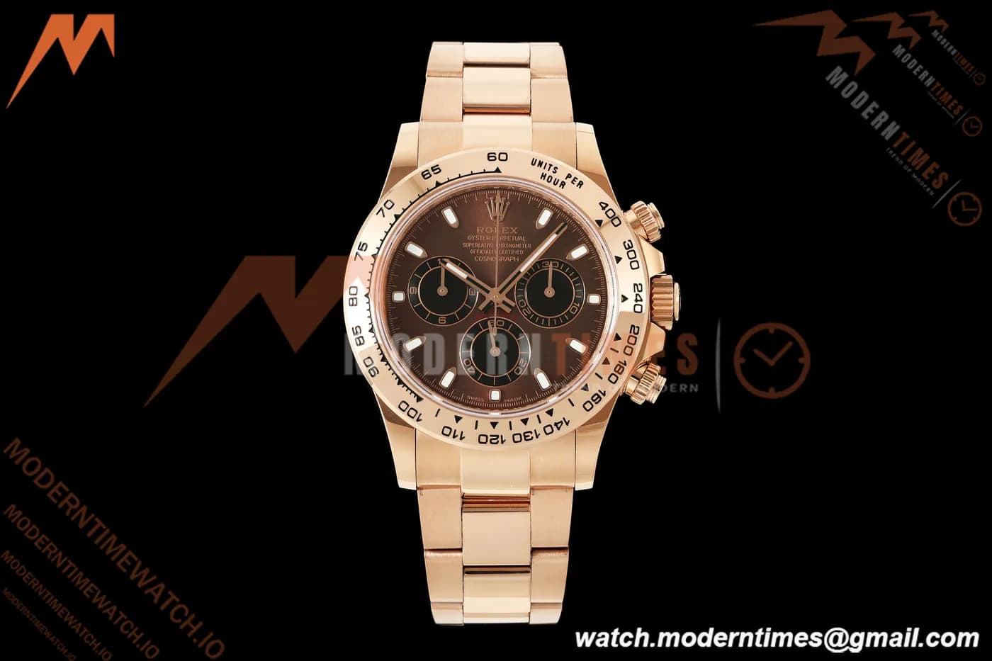 Rolex - Daytona 116505 40mm Gain Weight RG/RG Brn/Blk/Stk AVF DD4130