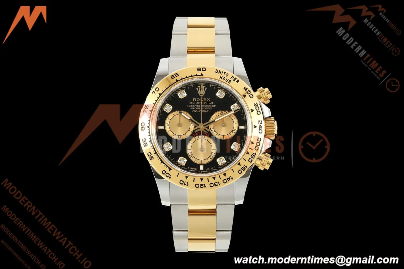 Rolex - Daytona 126503 40mm SS/YG Blk/YG Diamonds Dial UFO UF4131 Free Sprung