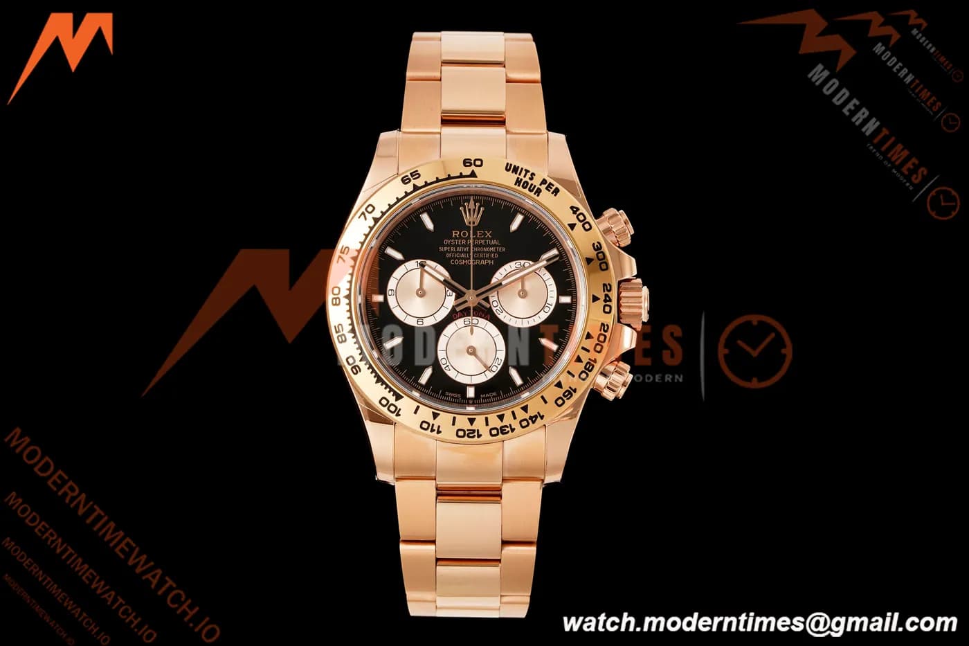 Rolex - Daytona 126505 40mm RG/RG Blk/Chap/Stk RWF DD4131 Free Sprung