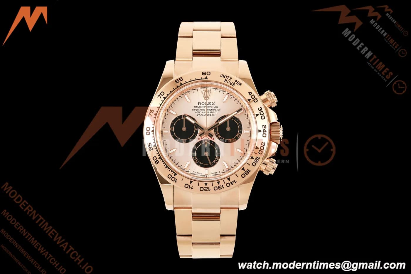 Rolex - Daytona 126505 40mm RG/RG Champagne/Blk/Stk Dial UFO UF4131 Free Sprung
