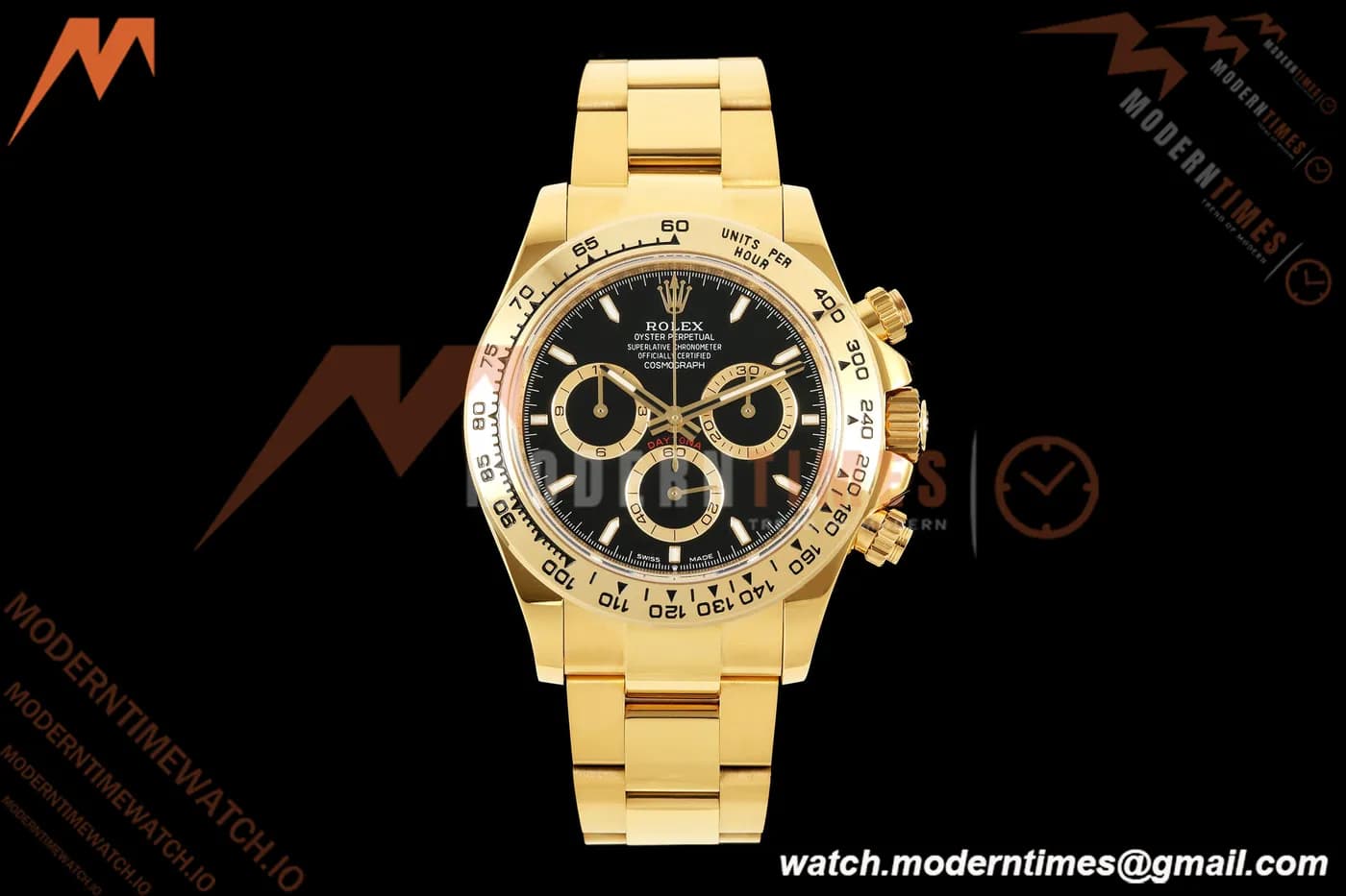 Rolex - Daytona 126508 40mm YG/YG Blk/Stk Dial UFO UF4131 Free Sprung