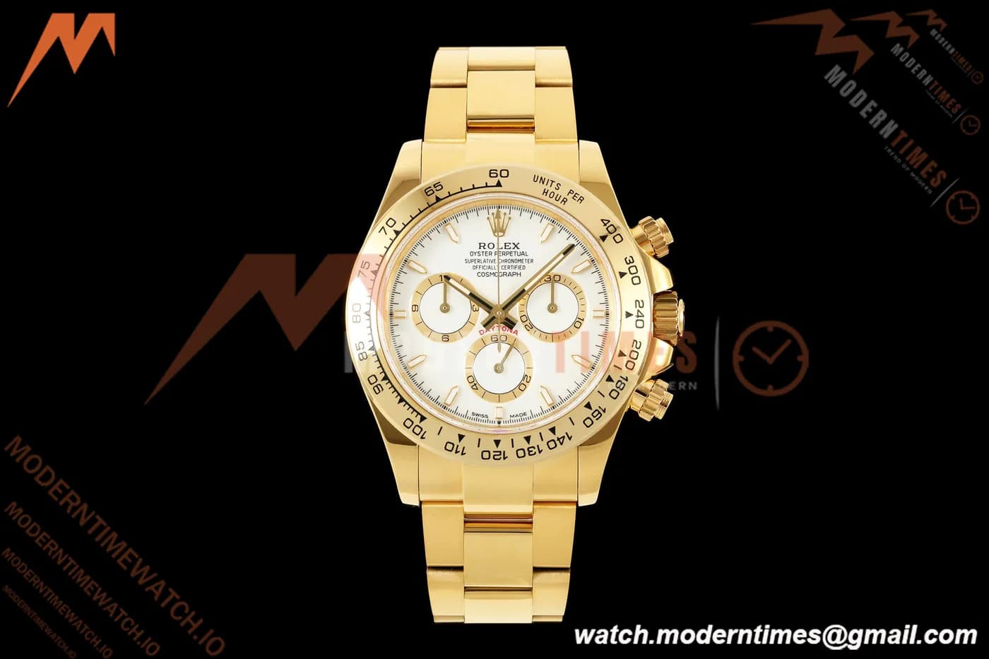 Rolex - Daytona 126508 40mm YG/YG Wht/Stk Dial UFO UF4131 Free Sprung