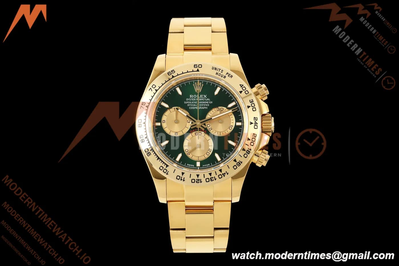 Rolex - Daytona 126508 40mm YG/YG Grn/YG Dial UFO UF4131 Free Sprung