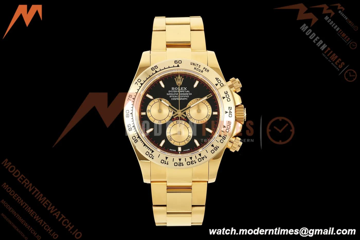 Rolex - Daytona 126508 40mm YG/YG Blk/YG Dial UFO UF4131 Free Sprung