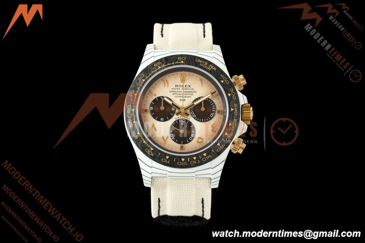 Rolex - Daytona 40mm DIW "Desert Eagle" Edition White Carbon Fiber/NY Sand Color/Arabic Dial DIWF SH4130