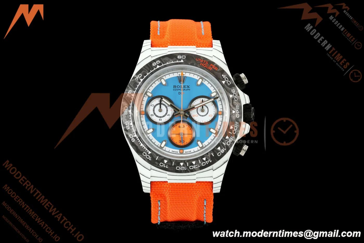 Rolex - Daytona DIW "Veloce" Edition 40mm White Carbon Fiber/NY Blu/Stk Dial DIWF SH4130