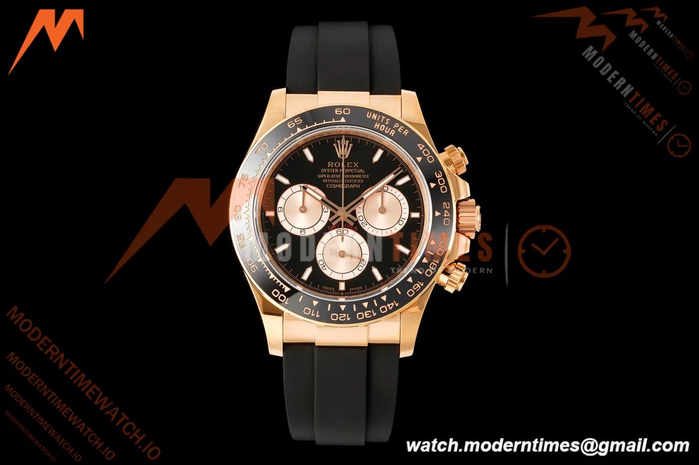 Rolex - Daytona 126515LN 40mm RG/RU Blk/Stk RWF JH4131 Free Sprung