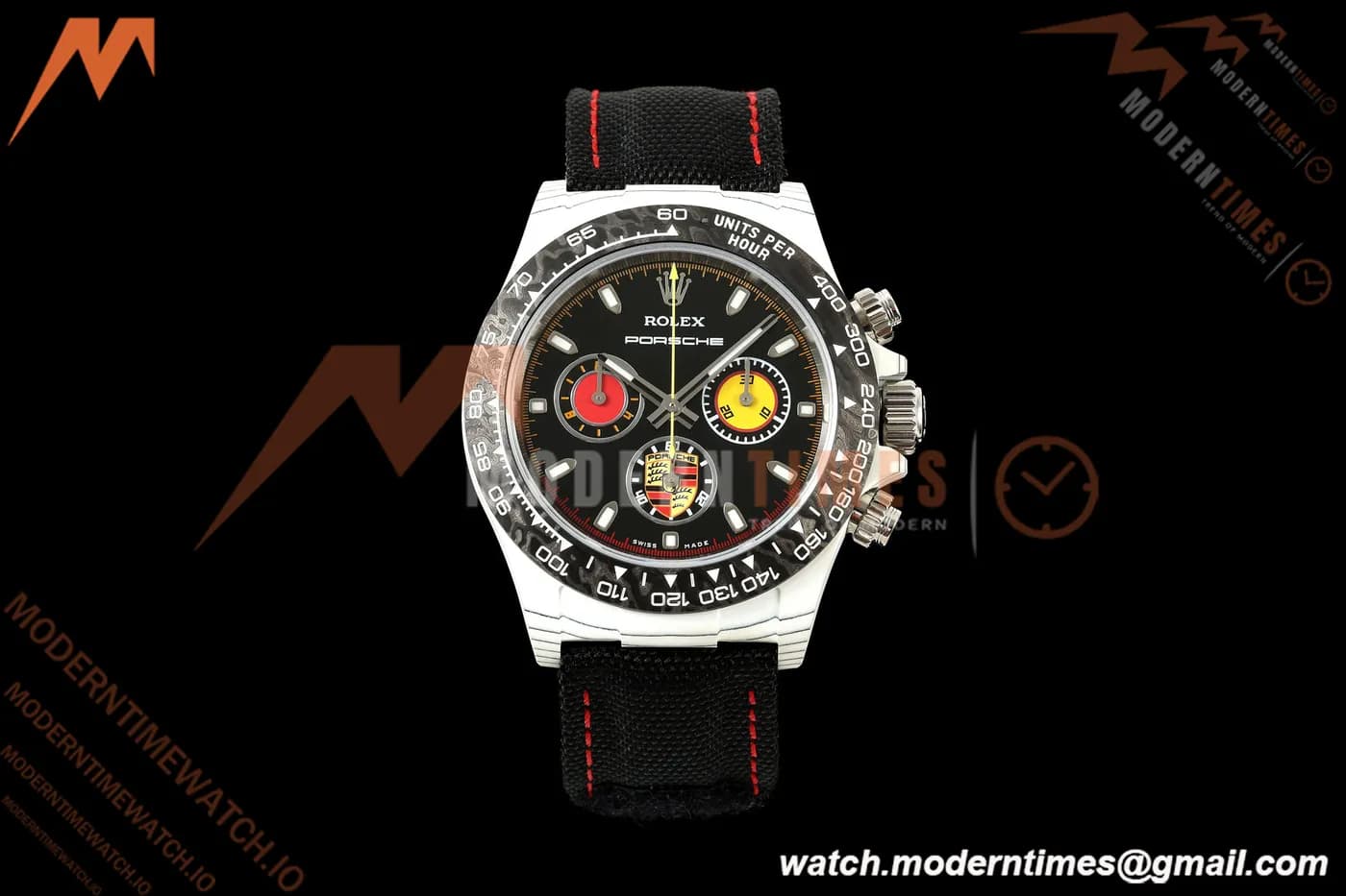 Rolex - Daytona DIW "Porsche" 40mm White Carbon Fiber/NY Blk/Stk Dial ANTF SH4130