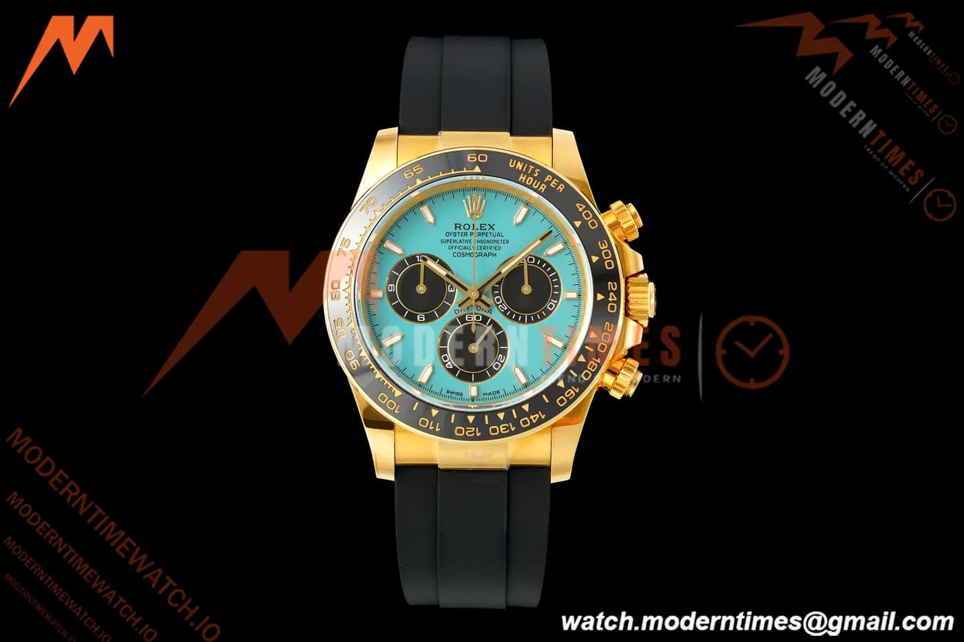 Rolex - Daytona 126518LN 40mm Gain Weight CER/YG/RU Turquoise Blue/Stk ERF JH4131 Free Sprung