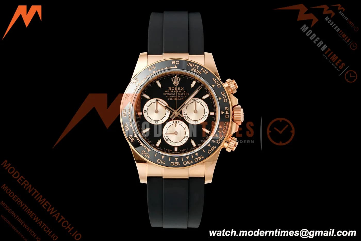 Rolex - Daytona 126515LN 40mm Gain Weight CER/RG/RU Blk/Gold/Stk ERF JH4131 Free Sprung