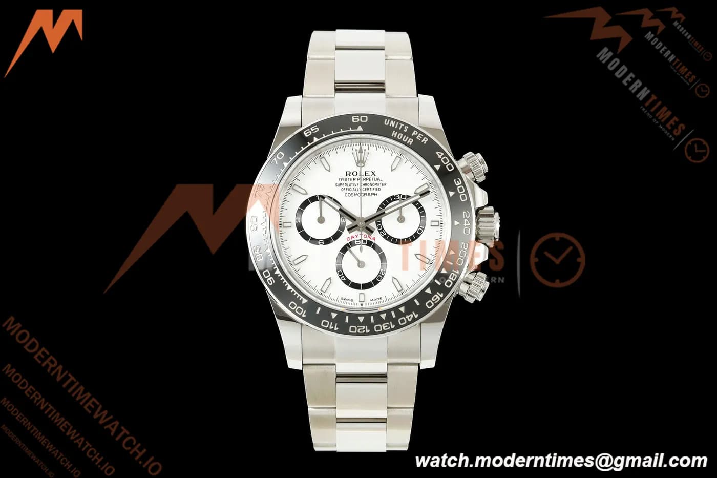 Rolex - Daytona 126500LN 40mm CER 904L SS/SS White 3CF DD4131 Free Sprung