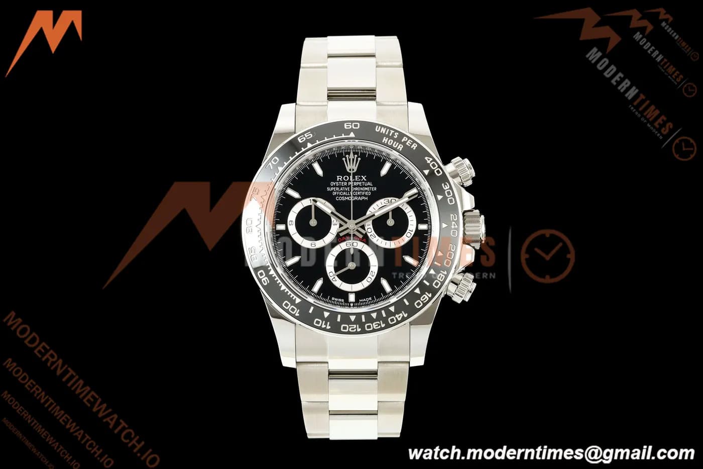 Rolex - Daytona 126500LN 40mm CER 904L SS/SS Black 3CF DD4131 Free Sprung