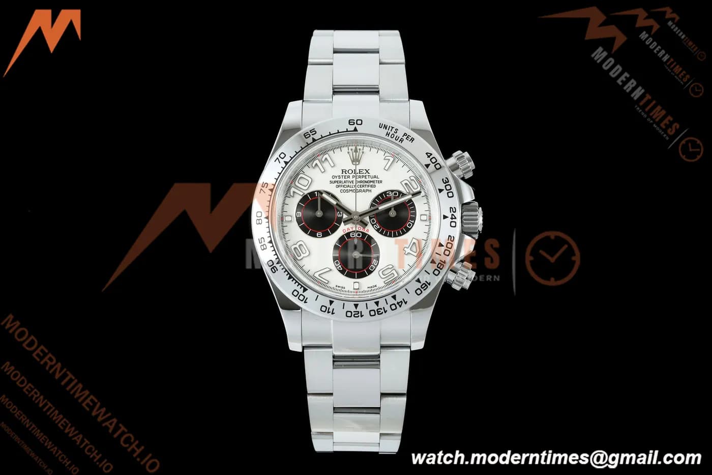 Rolex - Daytona 116509 40mm Gain Weight SS/SS Wht/Blk/Num QF V2 SA4130