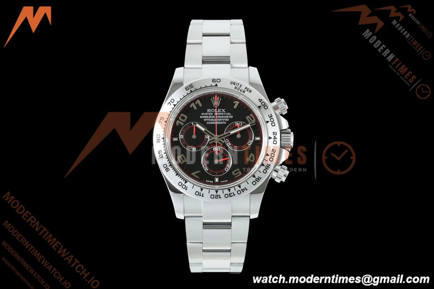 Rolex - Daytona 116509 40mm Gain Weight SS/SS Blk/Blk/Num QF V2 SA4130