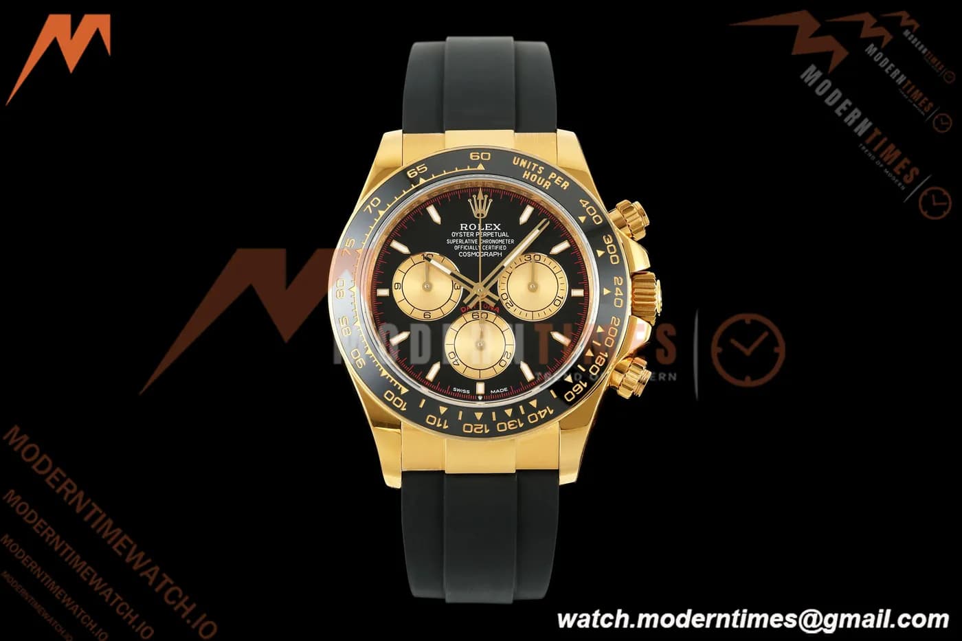 Rolex - Daytona 126518LN Gain Weight 40mm YG/RU Blk/YG/Stk QF V18 JH4131 Free Sprung