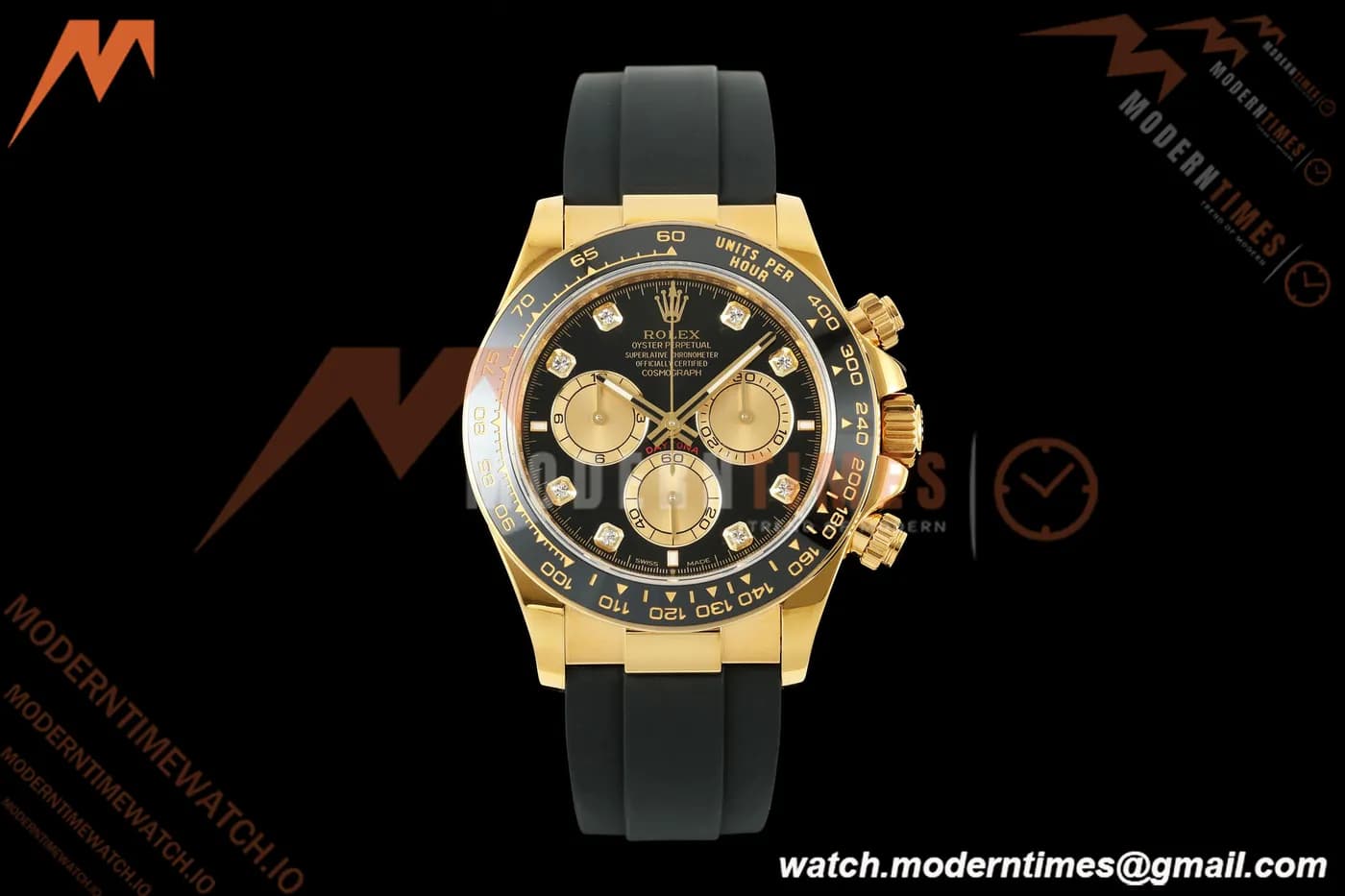 Rolex - Daytona 126518LN Gain Weight 40mm YG/RU Blk/YG/Dia QF V18 JH4131 Free Sprung
