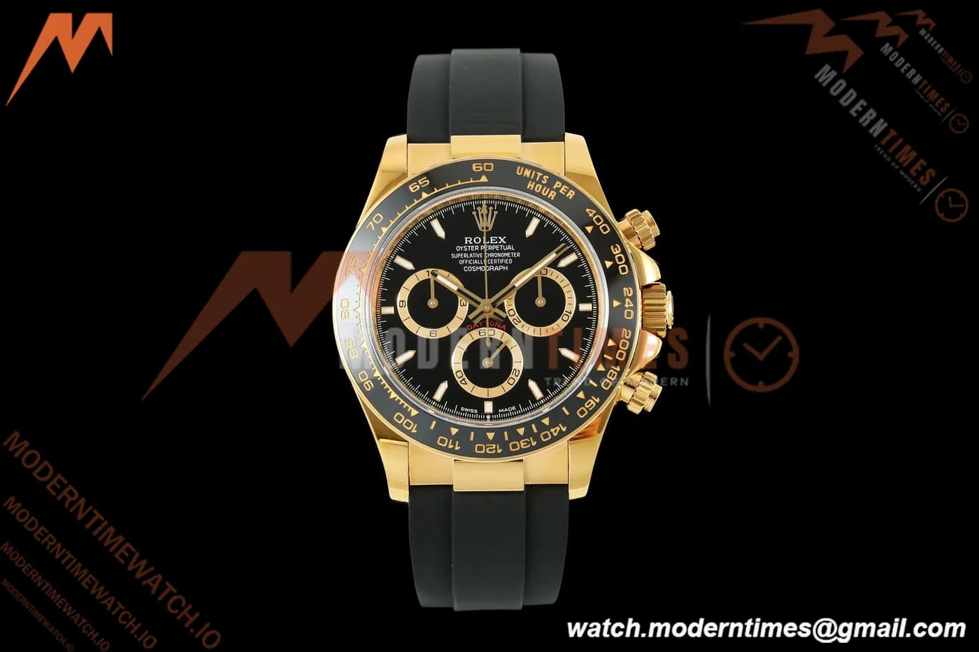 Rolex - Daytona 126518LN Gain Weight 40mm YG/RU Blk/Stk QF V18 JH4131 Free Sprung