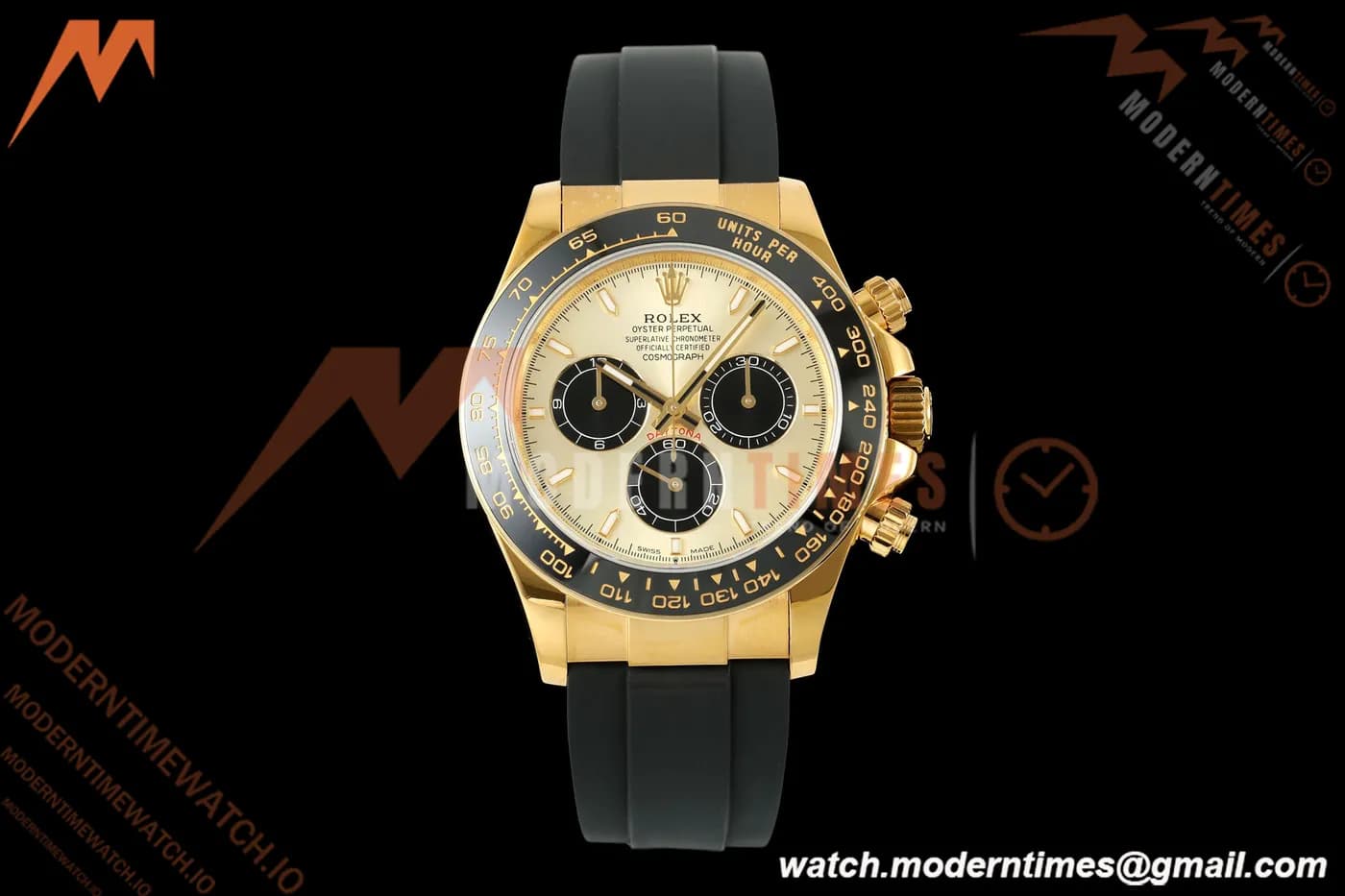 Rolex - Daytona 126518LN Gain Weight 40mm YG/RU YG/Blk/Stk QF V18 JH4131 Free Sprung