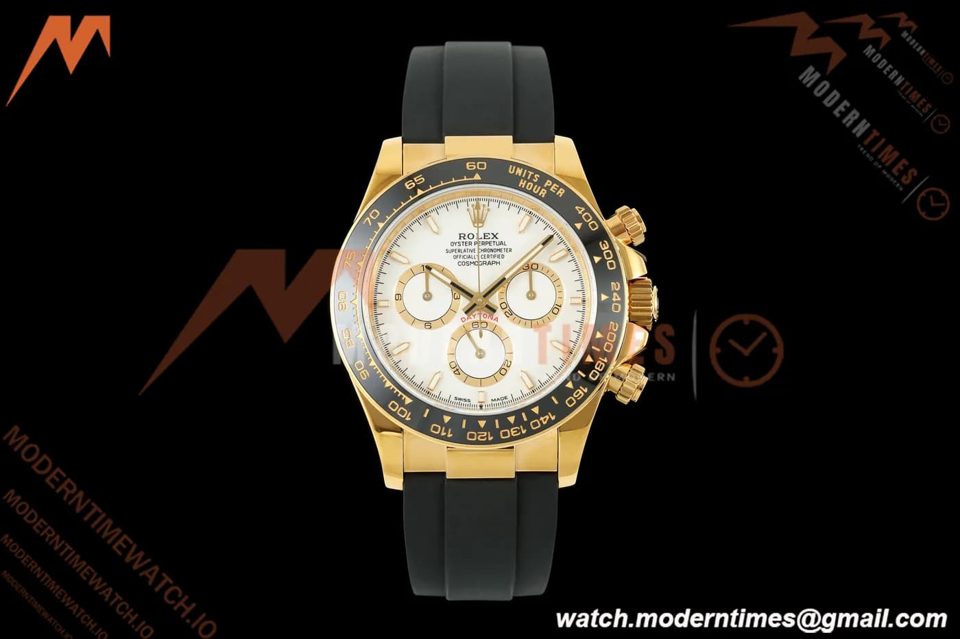 Rolex - Daytona 126518LN Gain Weight 40mm YG/RU Wht/Stk QF V18 JH4131 Free Sprung