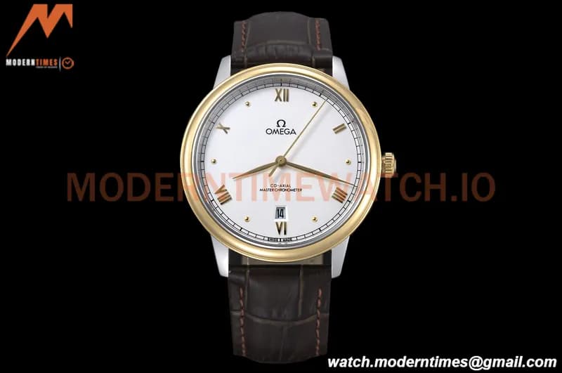 Omega - De Ville Prestige 40mm YG/LE White GDF MY8215