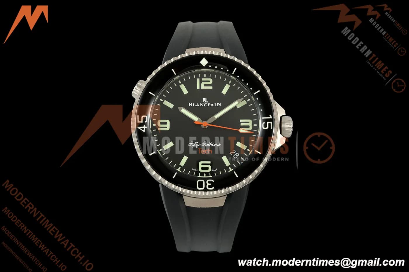 Blancpain - Fifty Fathoms Tech 5029 45mm Titanium CER/RU Black Dial DDF Cal.1315A Mod
