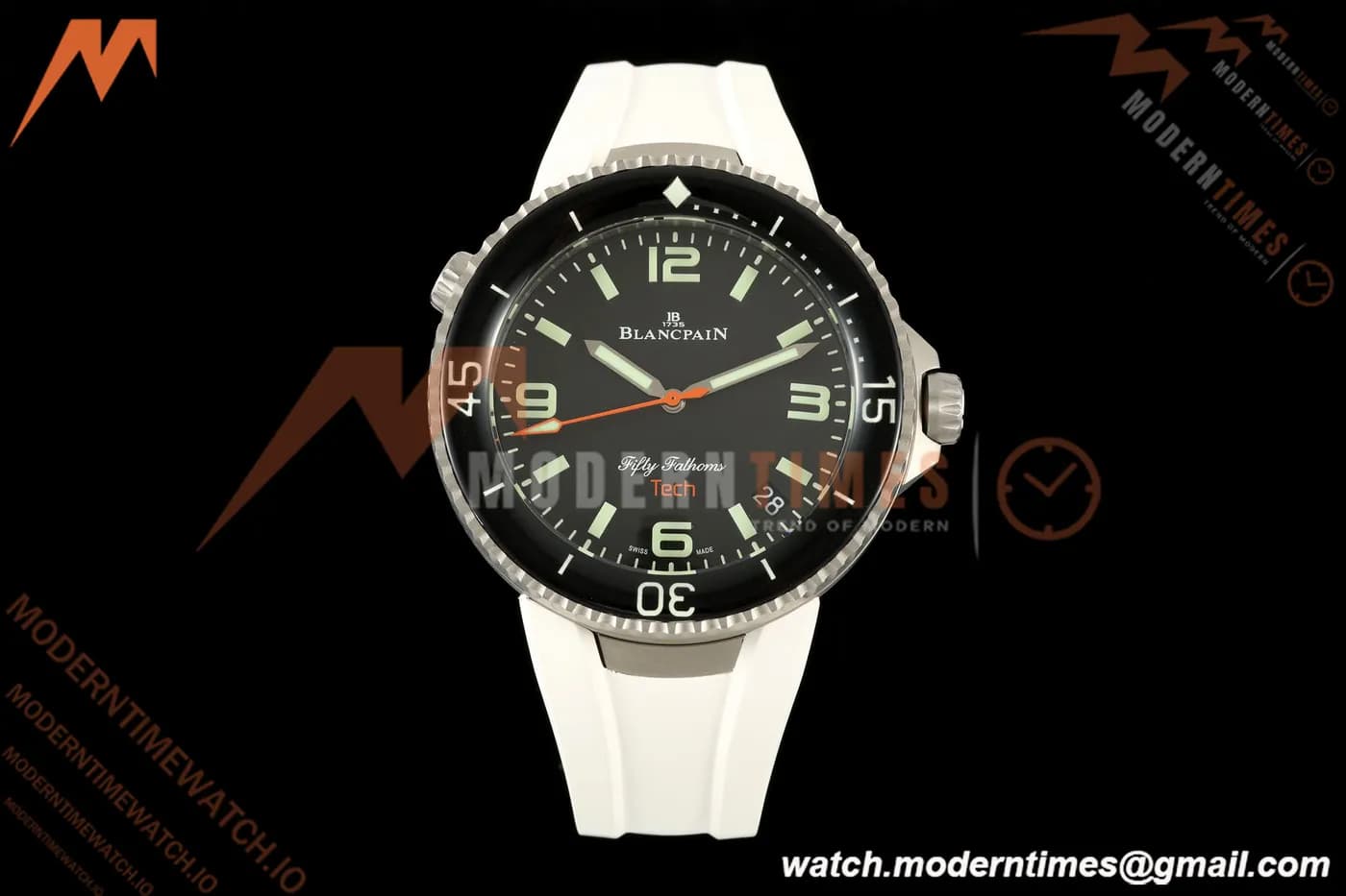 Blancpain - Fifty Fathoms Tech 5029 45mm Titanium CER/WHT/RU Black Dial DDF Cal.1315A Mod