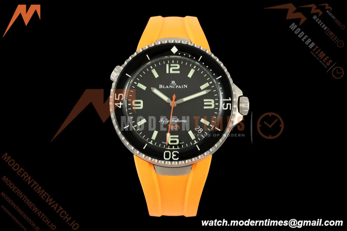 Blancpain - Fifty Fathoms Tech 5029 45mm Titanium CER/ORN/RU Black Dial DDF Cal.1315A Mod