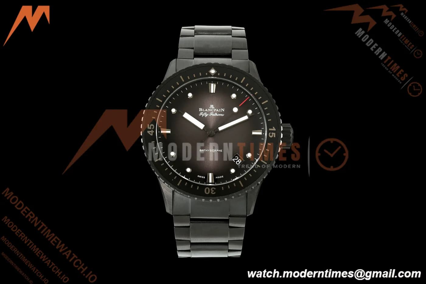 Blancpain - Fifty Fathoms 5000 43.6mm Bathyscaphe Black Cer/Cer Sunburst Gray Dial DDDF A1315