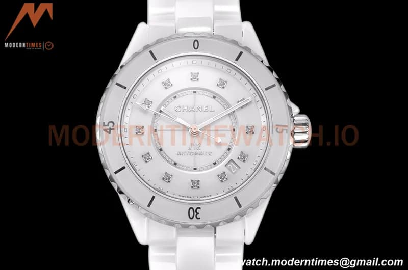 Chanel - J12 38MM Automatic White Cer/Cer Wht/Dia BVF Cal 12.1