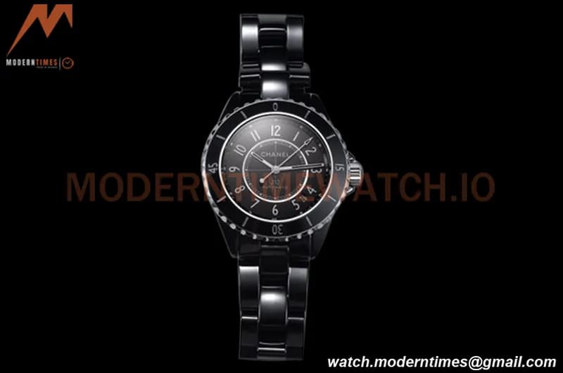 Chanel - J12 38MM Automatic Black Cer/Cer Blk/Num BVF Cal 12.1