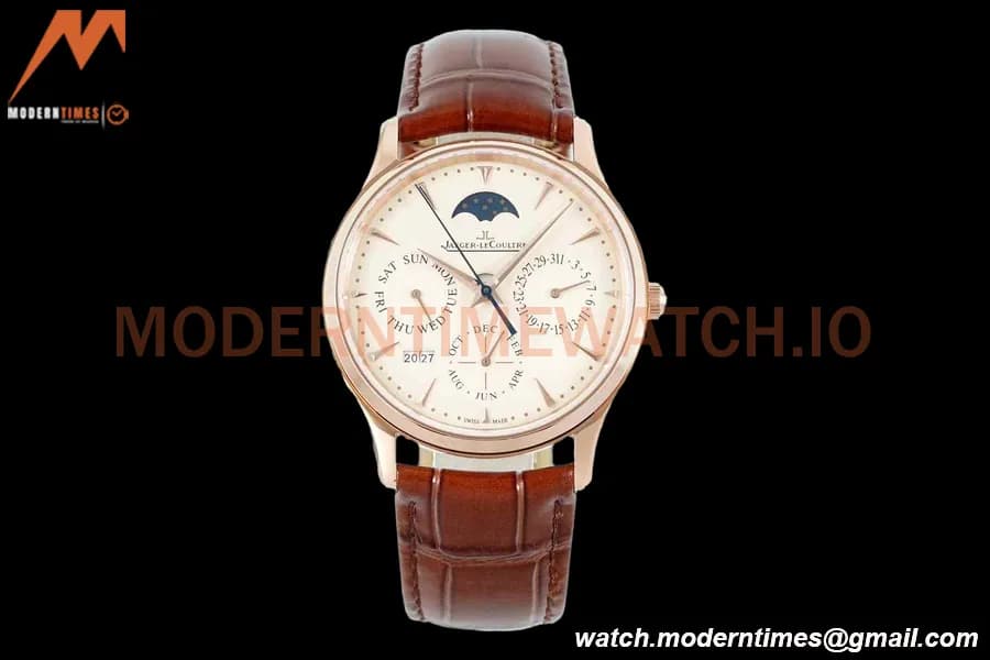 Jaeger LeCoultre - Master Ultra Thin Perp. Calendar RG/LE Beige VRF Cal.868.1
