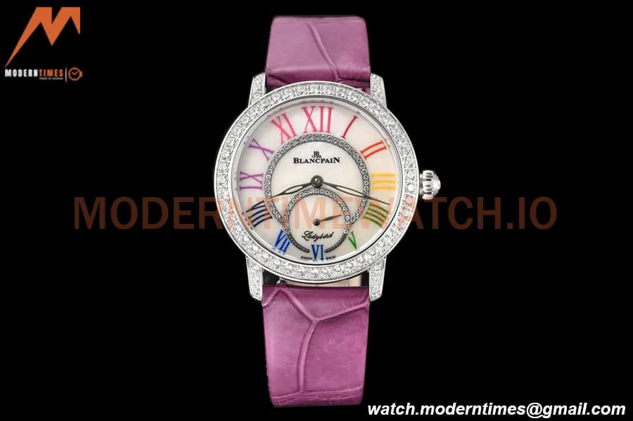 Blancpain - Ladybird Colors 35mm Purple SS/LE DIA/R-RMN White MOP BLSF A23J