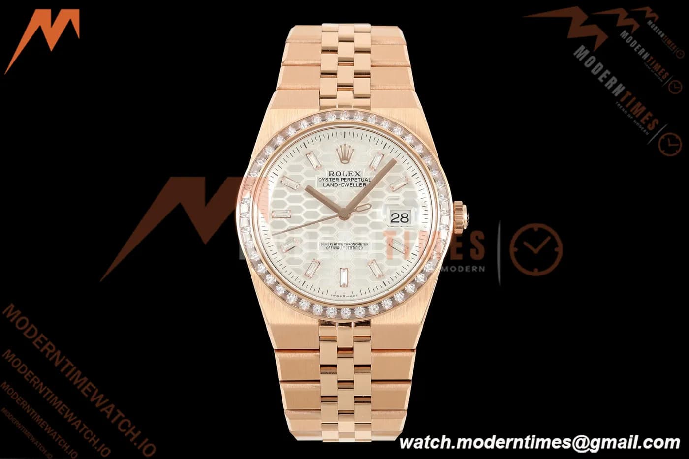 Rolex - Land-Dweller 127385TBR 40mm Jub Flt RG/RG Diamond Wht/Dia 2F A7135