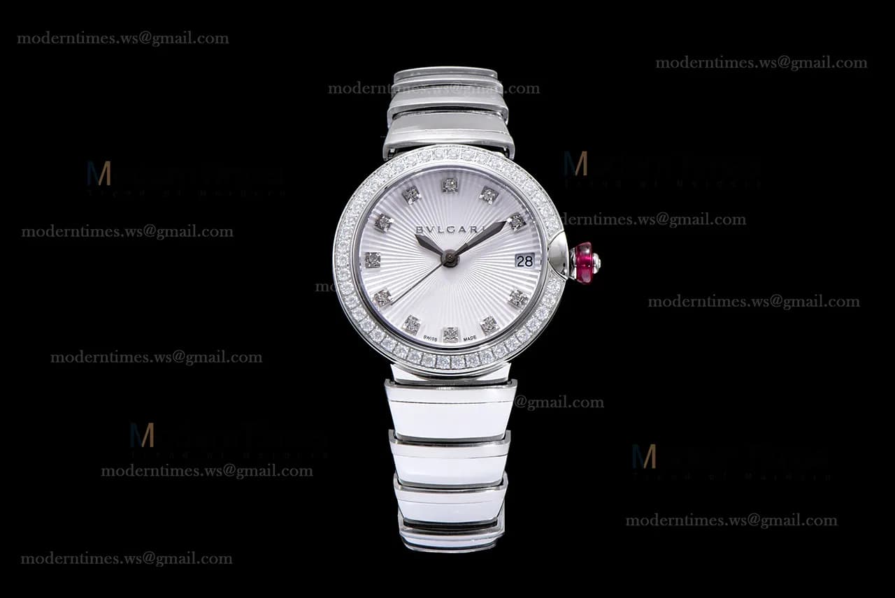 Bvlgari LVCEA Series Diams SS/SS Wht BVF Automatic/Quartz 102195 LU28C6SSD