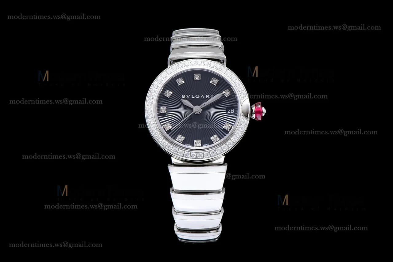 Bvlgari LVCEA Series Diams SS/SS Blk BVF Automatic/Quartz 102195 LU28C6SSD