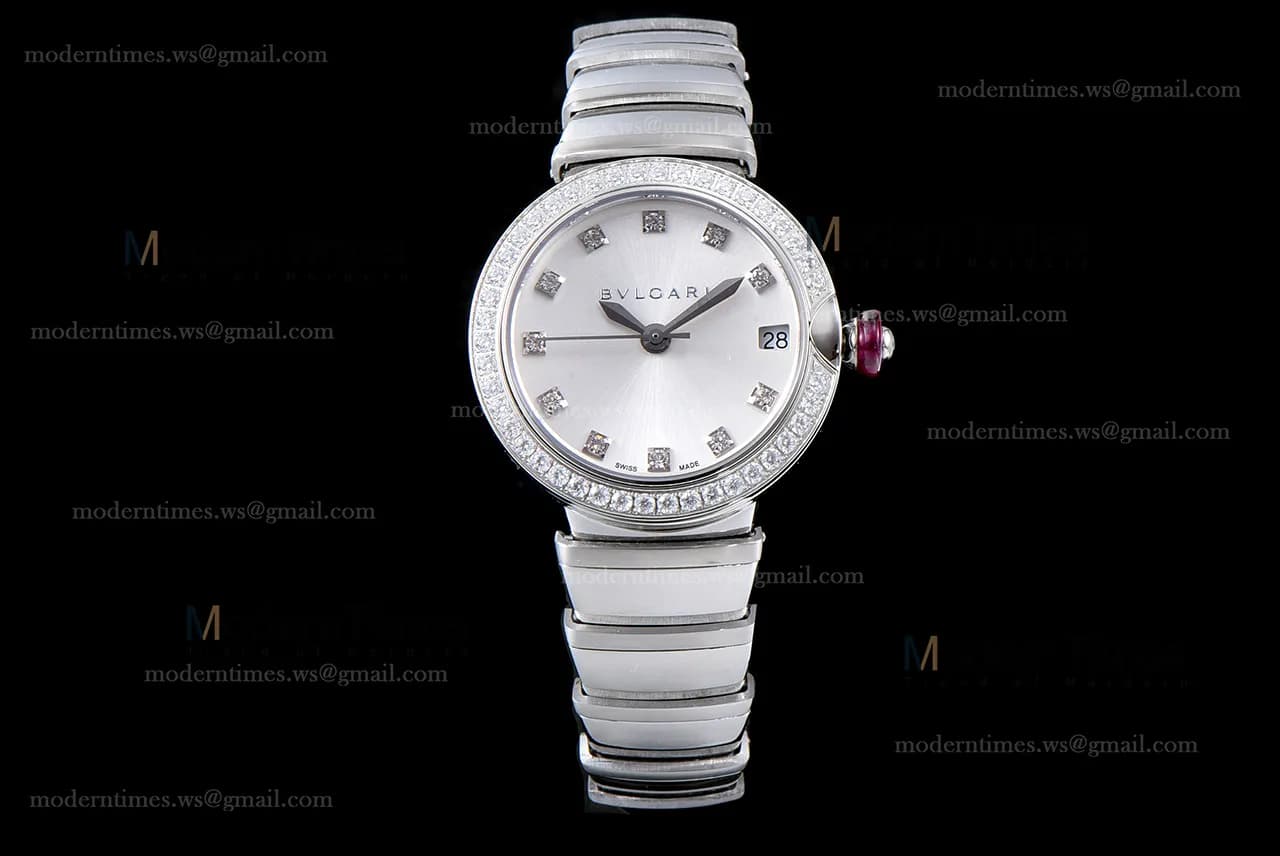 Bvlgari LVCEA Series SS/SS Wht ZLO Diams Quartz 102514 LUW23C6GDG/12