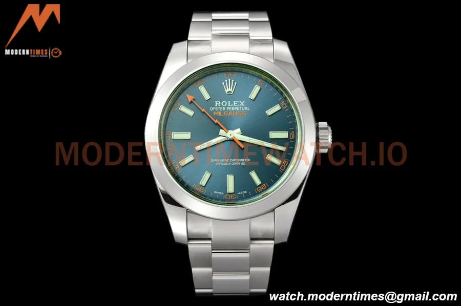Rolex - Milgauss 40mm 116400GV 904L SS/SS Blue VSF VS3131