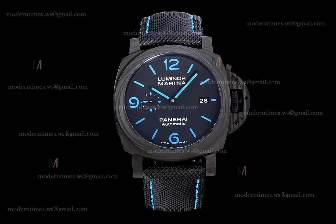 Panerai Luminor Series Carbon SS/LE Blk/Blk VSF Automatic PAM01661