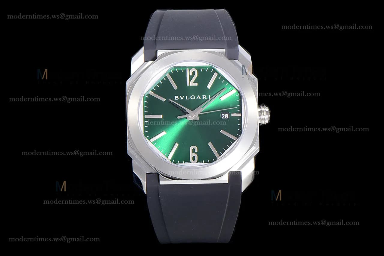 Bvlgari OCTO Series SS/RU Blk/Gre BVF Automatic 102429 BGO38C3SLD