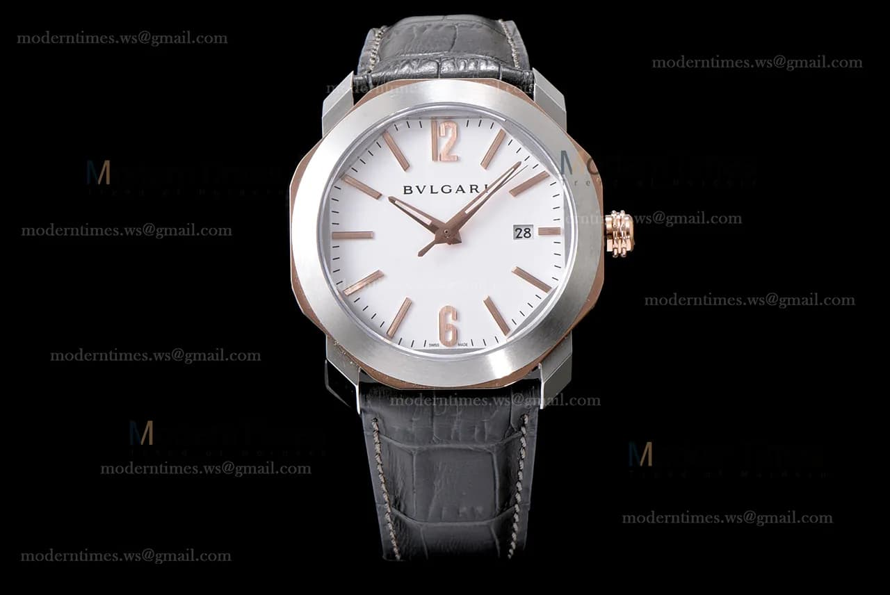 Bvlgari OCTO Series RG/LE Wht/Gra ZLO TT Aitomatic 102703 OC41C6SPGLD
